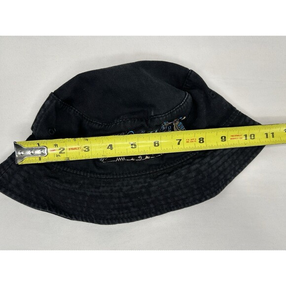 Thrasher Magazine Bucket Hat Embroidered Black Skater Egyptian Hieroglyphic S/M - Picture 12 of 12